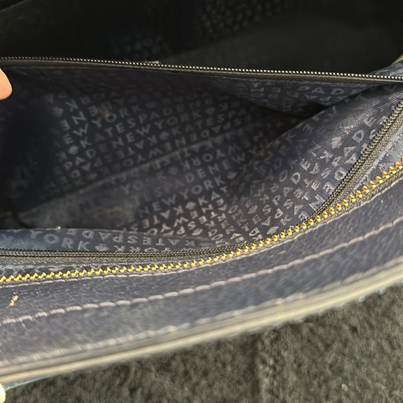 Navy Blue Leather Kate Spade Purse - Picture 6 of 6